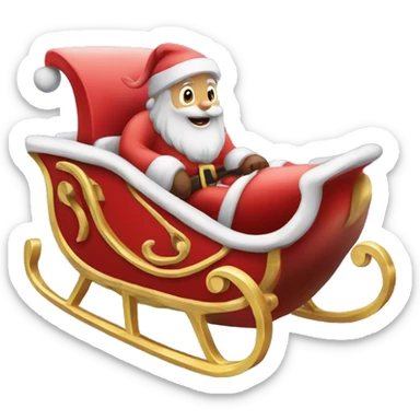 Santa's-sleigh sticker