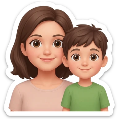 Mama e hijo brown sticker