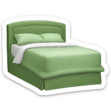 Sage green bed  sticker