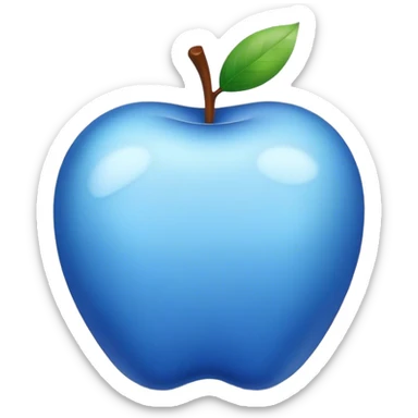 Blue apple sticker