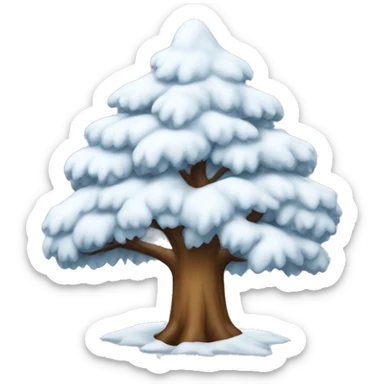 Snowy tree sticker