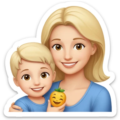 happy moments with mother and child sticker