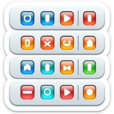 Video game graphics settings menu with toggles and sliders sticker