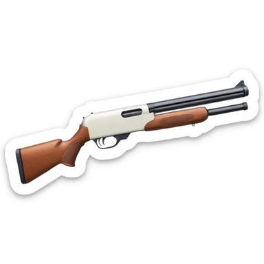 full white SPAS-12 shotgun white-out white white sticker