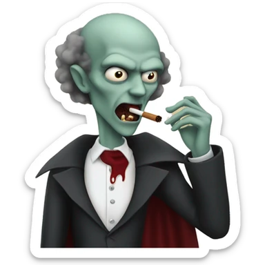 Vampire smoking a blunt  sticker