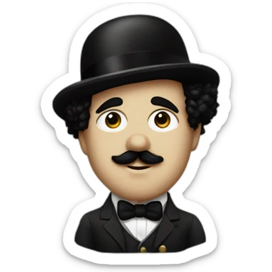 Charlie chaplin in dictator sticker