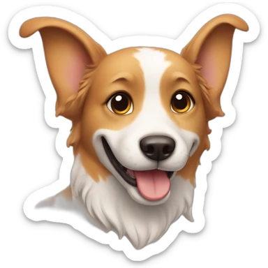 Happy dog with wings sticker