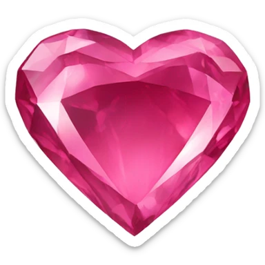 pink tourmaline heart sticker