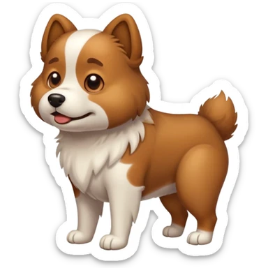 Dog pooping sticker