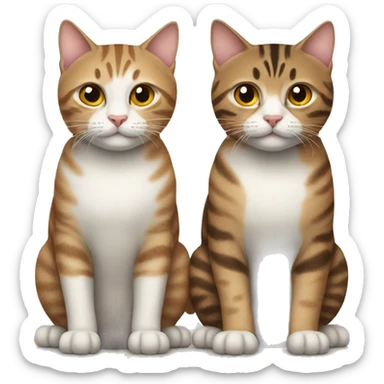 Two tabby cats sticker