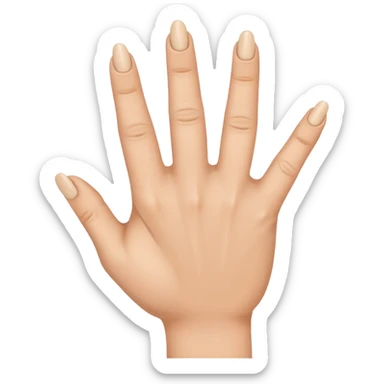 Hand sign with hand spread and middlefinger over the ringfinger sticker