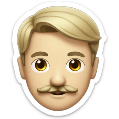 hitler avec une toute petite moustache sticker