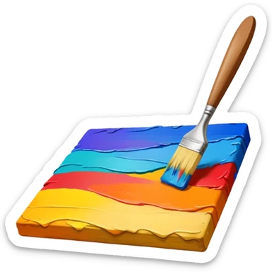 Canvas mid-painting (broad strokes) sticker