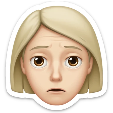 una persona con cara de anchoa preocupado con cara de anchoa sticker