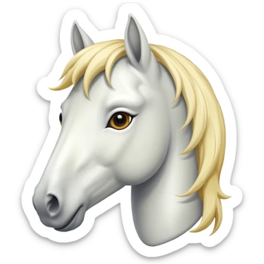 white horse face  sticker