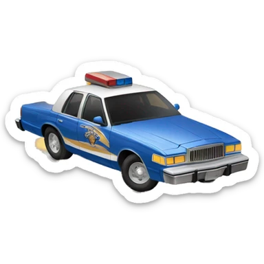 crown victoria doing burnout sticker