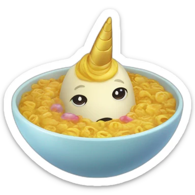 Licorne dans soucoupe sticker