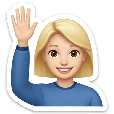 Quelqu'un qui salue sticker