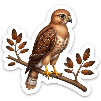 red-shouldered hawk juvenile sticker