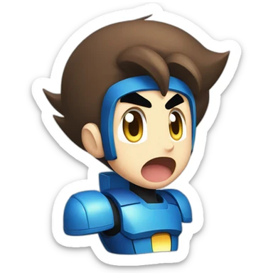 Mega man yell sticker