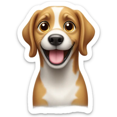 dog happy sticker