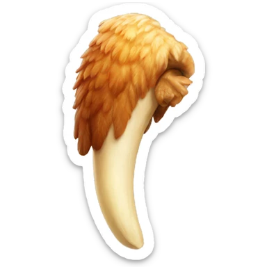 woolly mammoth tusk chicken wing sticker