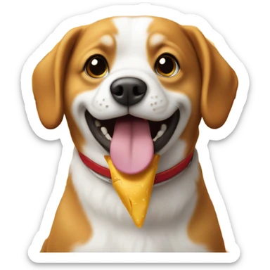 Dog eating McDonald  sticker