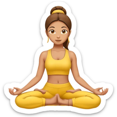 Yoga girl with yellow outfit  sticker