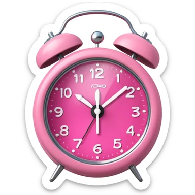 pink alarm clock sticker