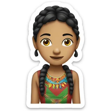 Guatemala girl  sticker