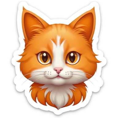 Cat with stars for its eyes sticker