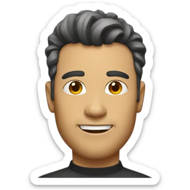 man with shortquiff hair sticker
