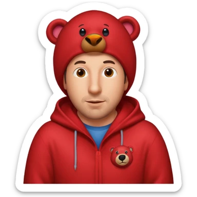 Adam Sandler red bear sticker