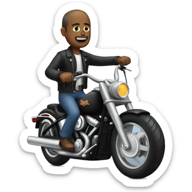 Man riding a harley sticker