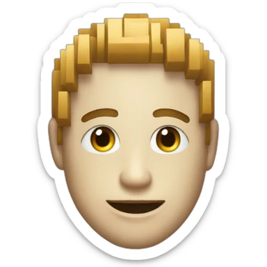 A Pixelated Emoji That looks like its made out of mspaint sticker