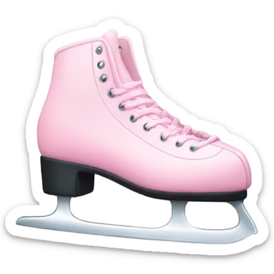 pastel pink ice skates sticker