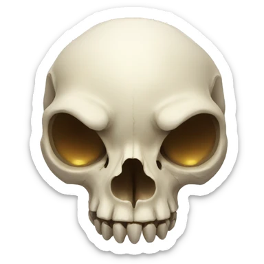 cat skull sticker