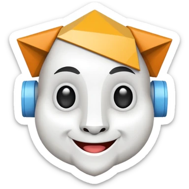 shape of house house head mascot with neck sticker