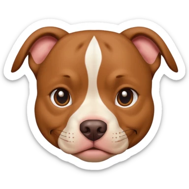 Un pitbull de carita tierna  sticker