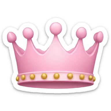 light pink crown sticker