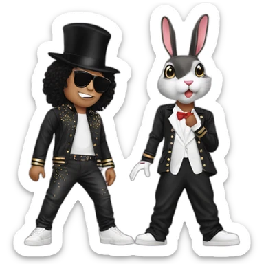 Bad Bunny vs Michael Jackson sticker