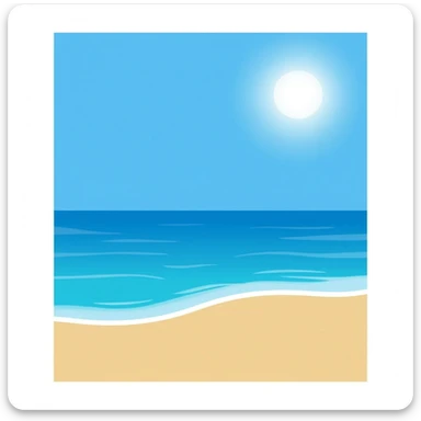 beach blue sticker