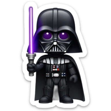 Darth Vader with purple Lightsaber sticker
