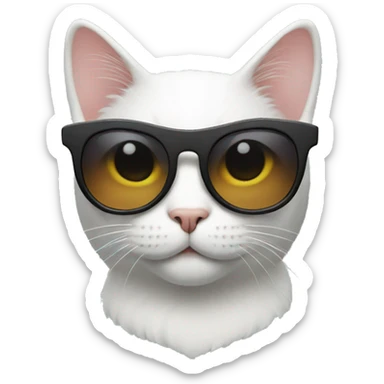 Cat with sunglasses sticker