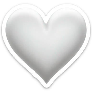 White heart  sticker