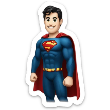 superman giving a thumbs up wearing his black suit from justice league sticker