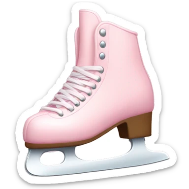 pastel pink ice skates sticker