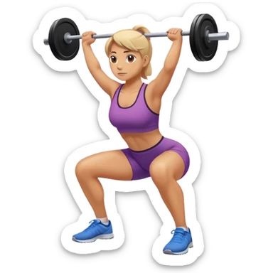 squats exercise sticker