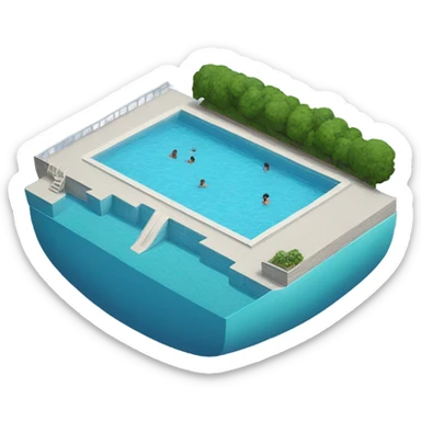 Giant swimming pool sticker