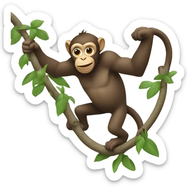 Monkey climber sticker